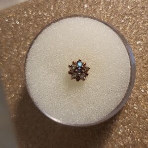 Alchemy Adornment arya star threaded end (12/14g)!rose gold with labradorite!